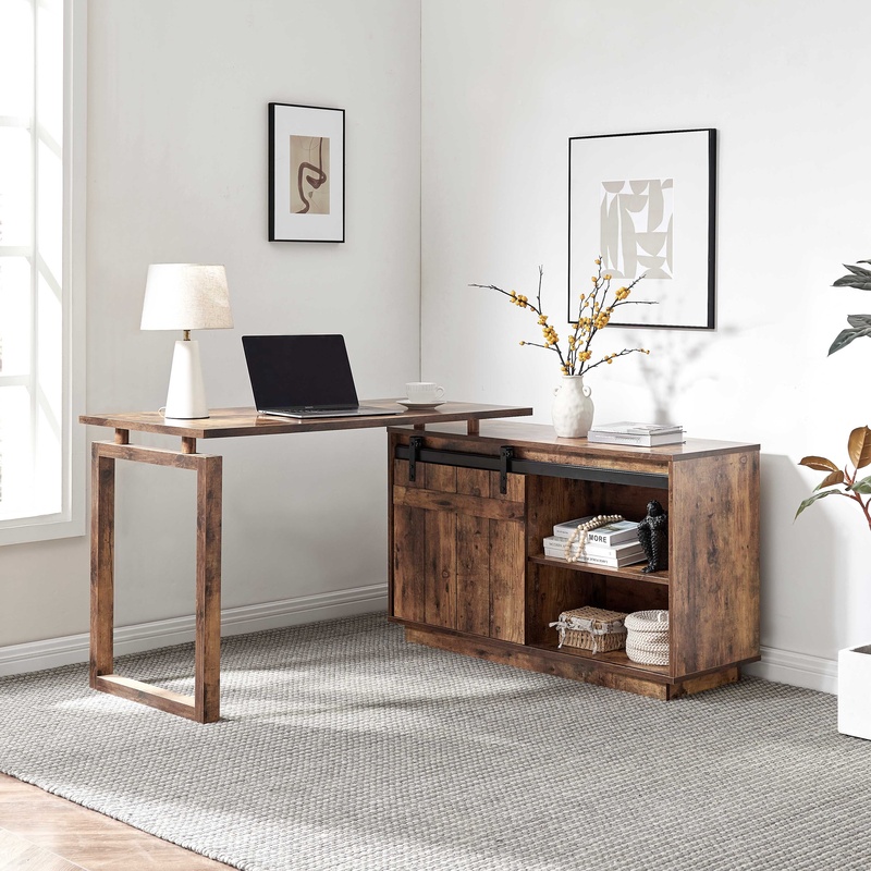 Credenza Office Storage - Угловой стол с тумбой для хранения
