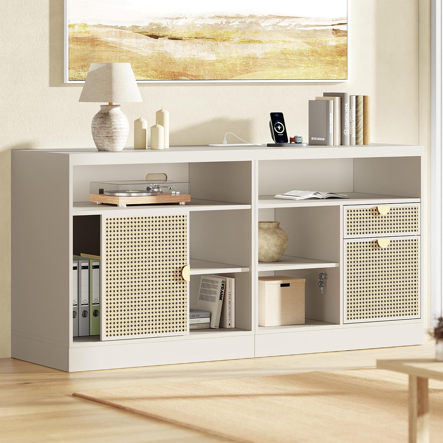 Credenza Office Storage - Креденца 63 дюйма, 2 ящика с