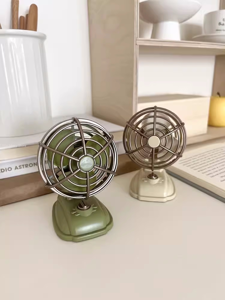 Office Furniture Equipment - Настольный мини-вентилятор в ретро-стиле с USB-зарядкой