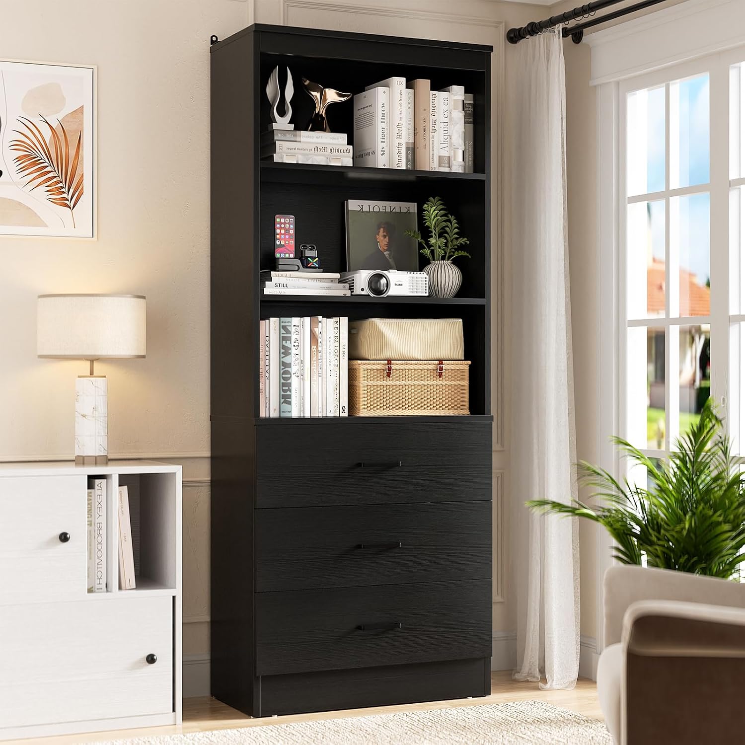 Книжный шкаф Aheaplus 71 дюймо – обзор и цена Office X Furniture
