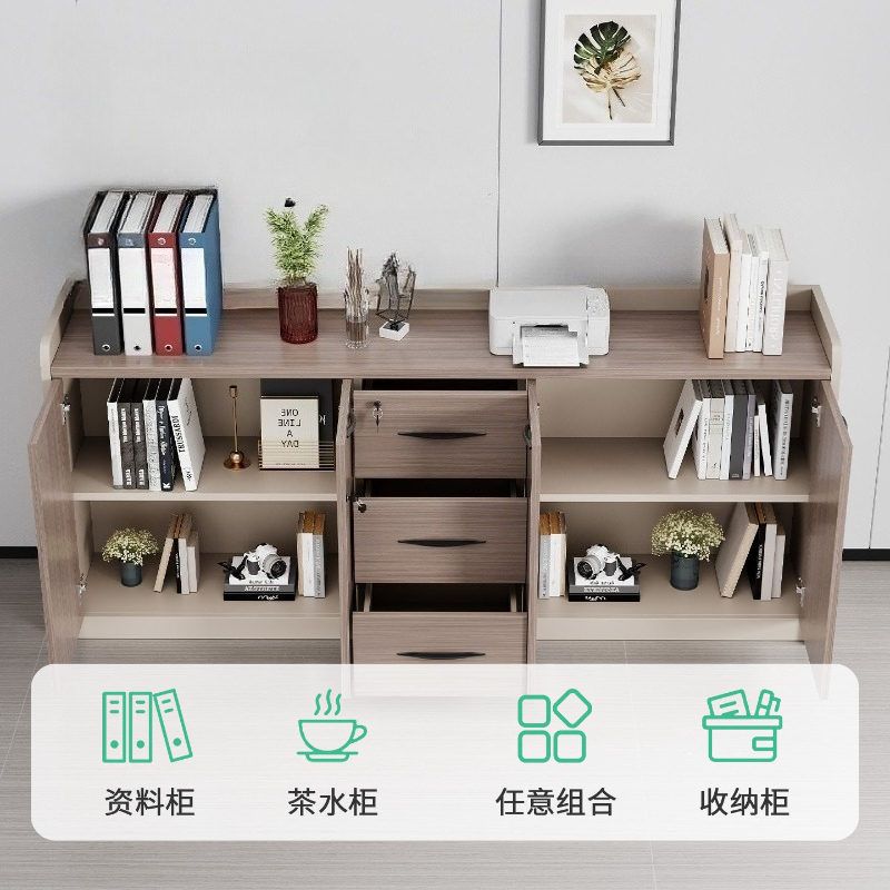 Современный деревянный низкий  – обзор и цена Credenza Office Storage