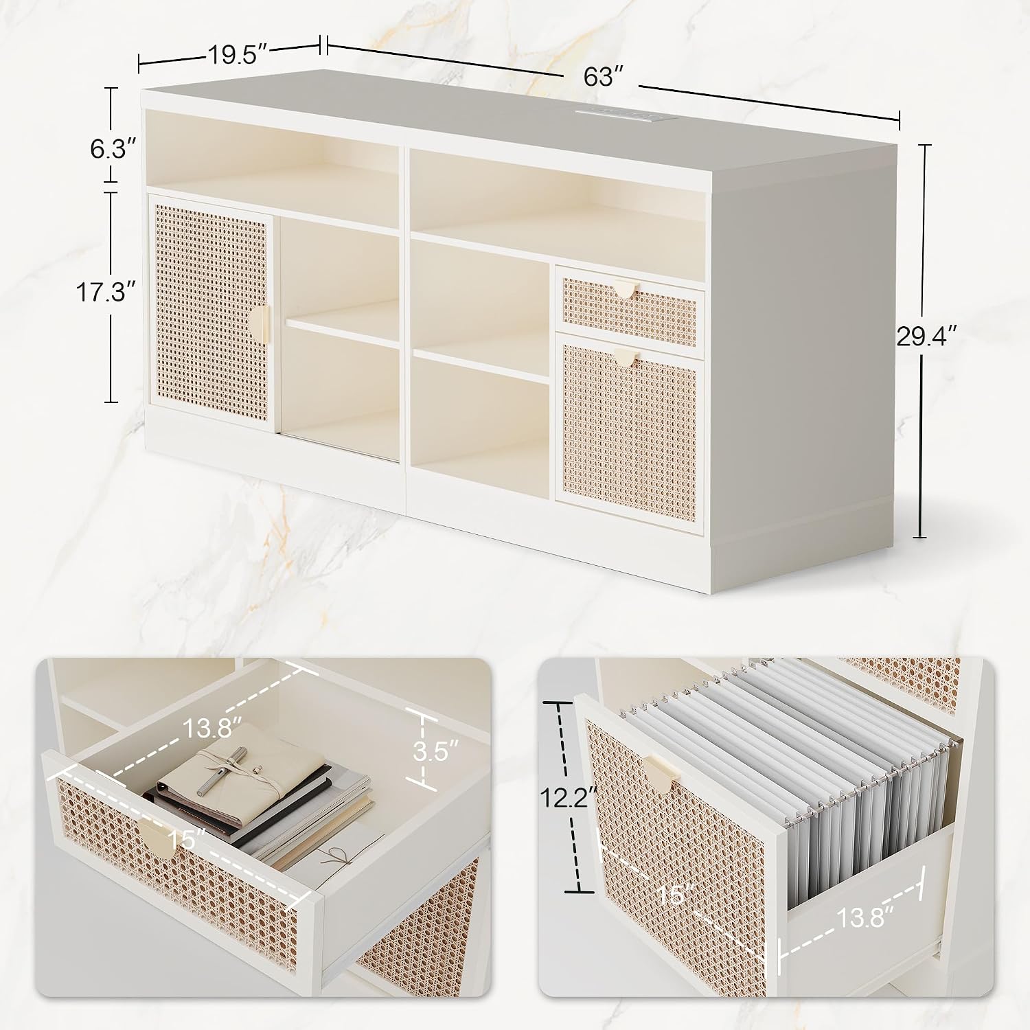 Креденца 63 дюйма, 2 ящика с з – обзор и цена Credenza Office Storage